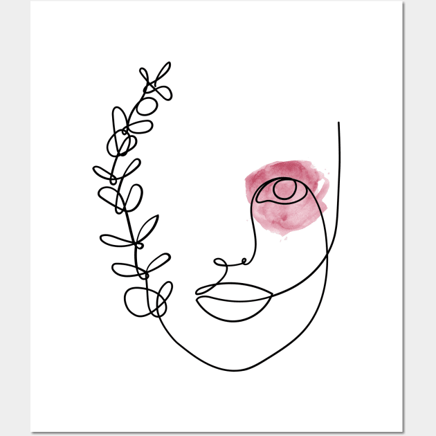 Line Art Face Wall Art by ZoyCreativity